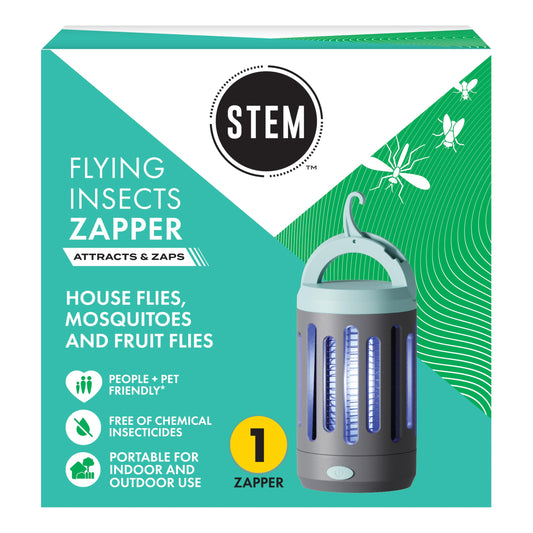 STEM Flying Insect Zapper, Indoor and Outdoor Electric Fly & Mosquito Trap, Includes Micro-USB Charging Cable and Brush for Cleaning