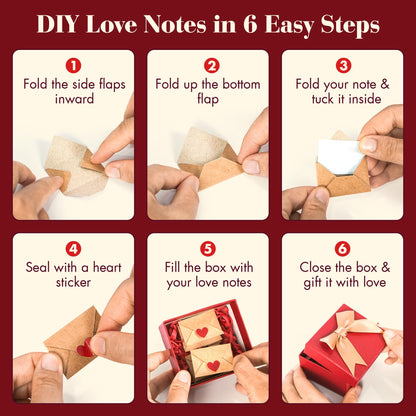 STOFINITY 60 Mini Love Notes With Envelopes - Personalized Valentines Day Gifts For Him, Her, Girlfriend - DIY Valentines Gift For Husband, Wife, Men, Women - Boyfriend Gifts for Birthday, Anniversary