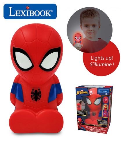LEXIBOOK Spider-Man Color NightLight for children's room, color change, smooth light, Battery, Blue/Red, NLJ01SP