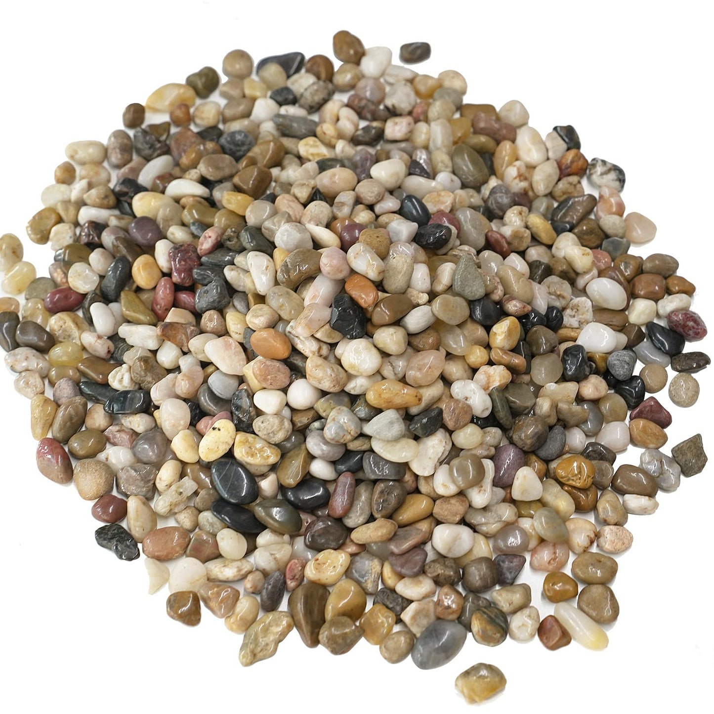 Rahato 5 lbs Pebbles for Indoor Plants, Vase, Succulent, 3/8" Gravel for Plants, Pots Indoor, Bamboo Rocks for Bamboo Plants, Decorative Small River Rock, Highly Polished