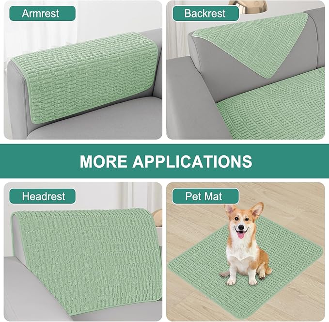 Foxdecor Couch Arm Cover Sofa Armrest Cover Armchair Covers, Anti-Slip Couch