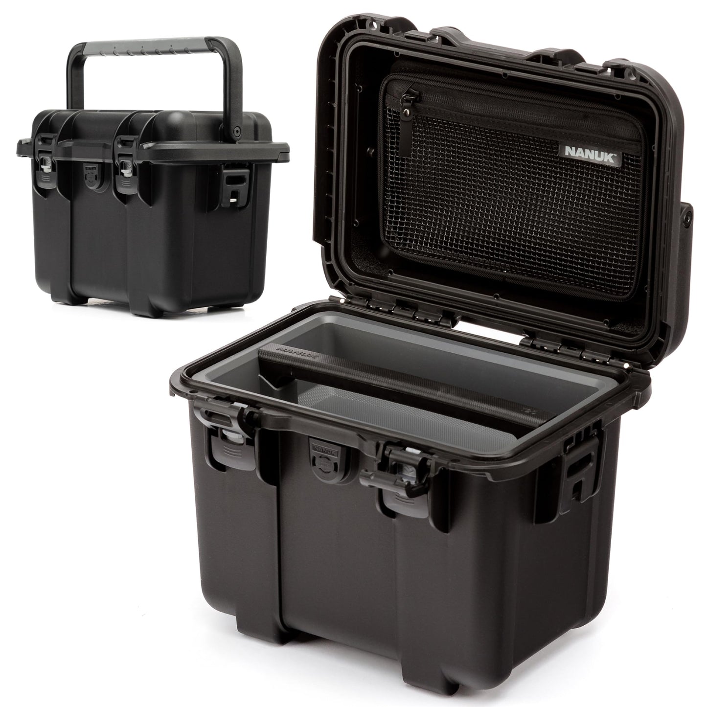 NANUK Trail 10-11.2L (3-Gallon) Waterproof Storage Box – Modular & Compact Cargo Case for Camping, Fishing, Hunting & Outdoor Storage – Dustproof and Impact Resistant (12.9” x 9.7” x 10.3”) – Black