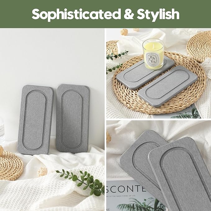 2Pack Diatomite Stone Water Absorbing Sink Tray