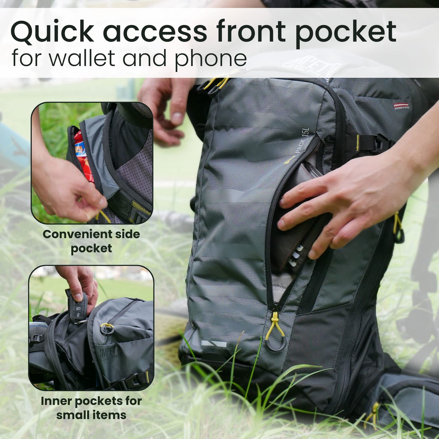 BALTORO 15L Biking Backpack for Men and Women - Large Capacity Hiking Backpack - Water Repellent Mountain bike Backpack - Lightweight and Waterproof Outdoor Backpack for Traveling and Camping