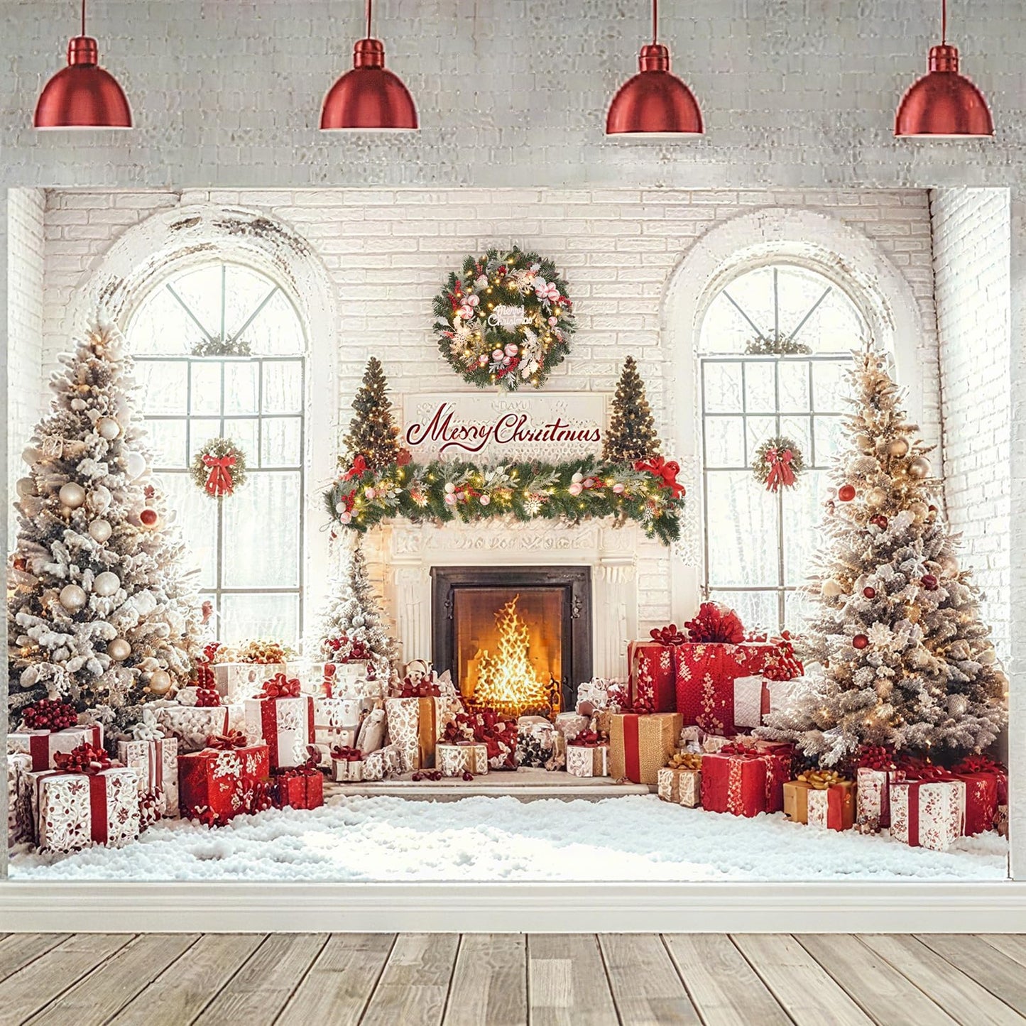 6ft red White Christmas Candy Garland with Lights,30 LED with Timer, Lighted Door,Fireplace, Mantel and Stairs Winter Decor,Entryway Porch Decoration,prelit Christmas Garland for Front Door