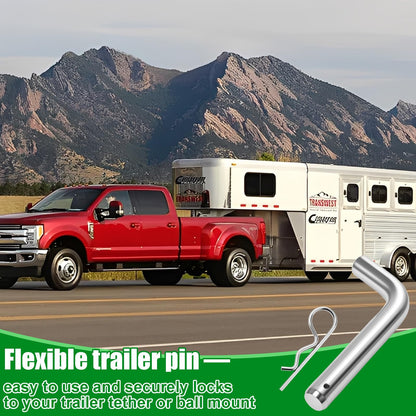 Trailer Hitch Pin and Clip Set, 5/8-Inch Diameter Hitch Pin, Fits 2 or 2-1/2-Inch Receiver, Heavy Duty Rust-Proof Steel, Swess Secure Locking Tow Hitch Pins(4 Pack)