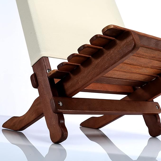BYER OF MAINE Pangean Lounger Chair – Portable, Lightweight, Foldable Wood and