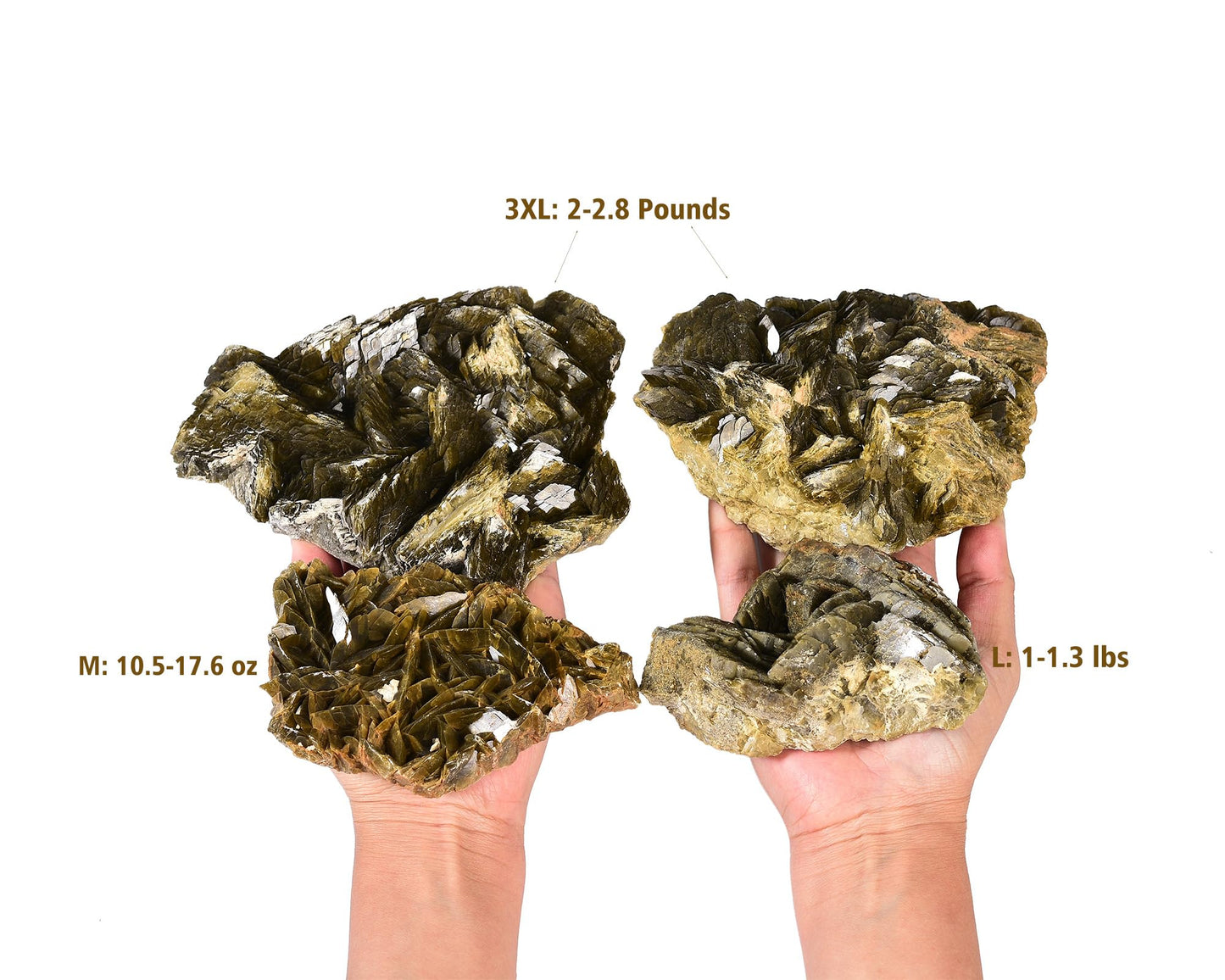 AMOYSTONE Unique Decorative Stone Ornaments Siderite Large Quartz Ore Specimen Indoor Healing Calming Effects for School Geography Classroom (1.3-1.7 Pounds with Rack)