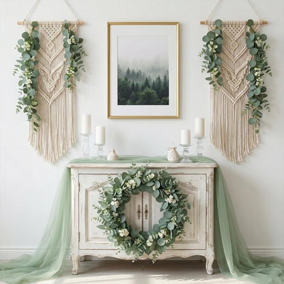 lovemoon 130 Pcs Artificial Mixed EucalyptusStems Bulk, 5 Kinds of Faux GreeneryEucalyptus Leaves Bulk for Vase Wedding DIY Bouquets Floral Arrangement Home Decor (130, Green)