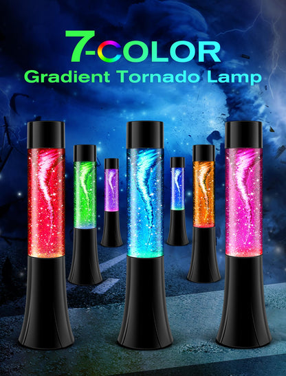 Glitter Tornado lamp for Kids,Beautiful Birthday Christmas Valentines Gifts for Him Kids Teen Boys,Fun Office Home Bedroom Room Decor Night Light,Novelty Liquid Motion Lamps Teenagers Adults Men