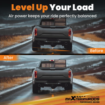 maXpeedingrods Dual Path Wireless On Board Air Compressor System 120 PSI Heavy Duty Air Compressor Kit App and Remote Control for Trucks Pickups Trailers Vans