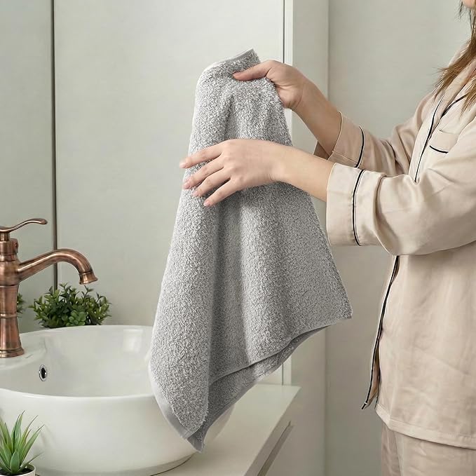 REDKISS 4-Pack Luxury Hand Towels, 16x32 Inch 450 GSM 100% Cotton, Super Soft