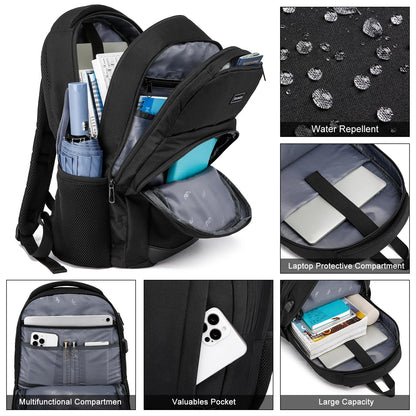 Backpack Men Women School Bags for Boys Girls, Laptop Backpack with USB Charging Port, Business Travel Anti Theft Durable Laptop Bag,Water Resistant Fits 15.6 Inch Laptop
