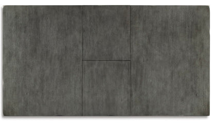 Signature Design by Ashley Hallanden Modern Farmhouse Rectangular Dining Room Butterfly Extension Table with Self-Storing Leaf, Seats Up to 6, Wood, Dark Gray