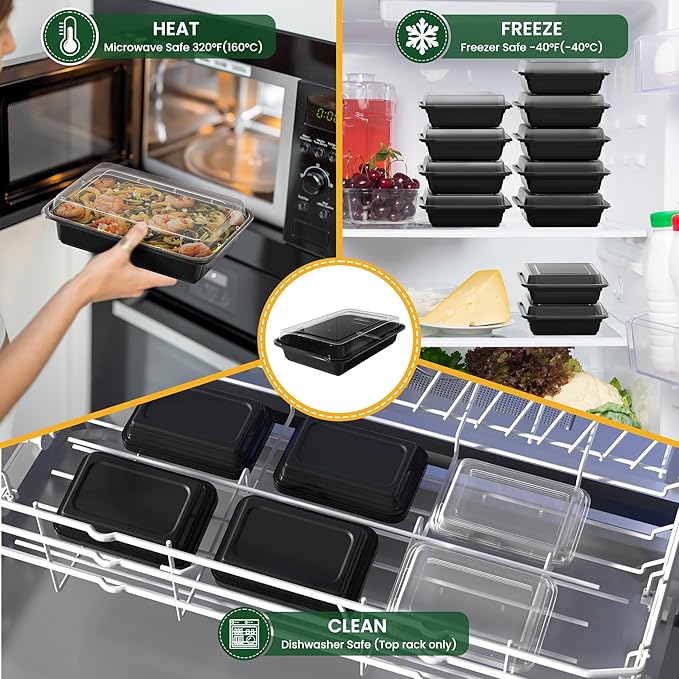 28oz Meal Prep Containers, Reusable Bento Box