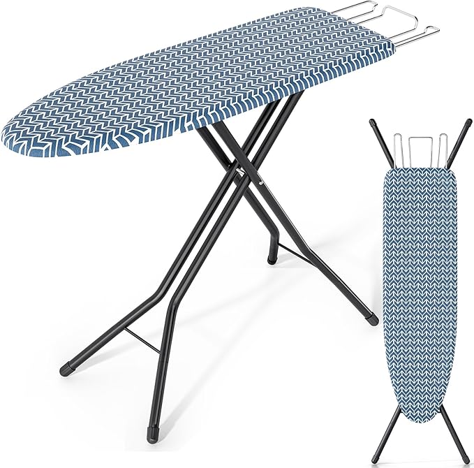 KINGBOARD Foldable Ironing Board Full Size, Iron and Ironing Board Set Standard