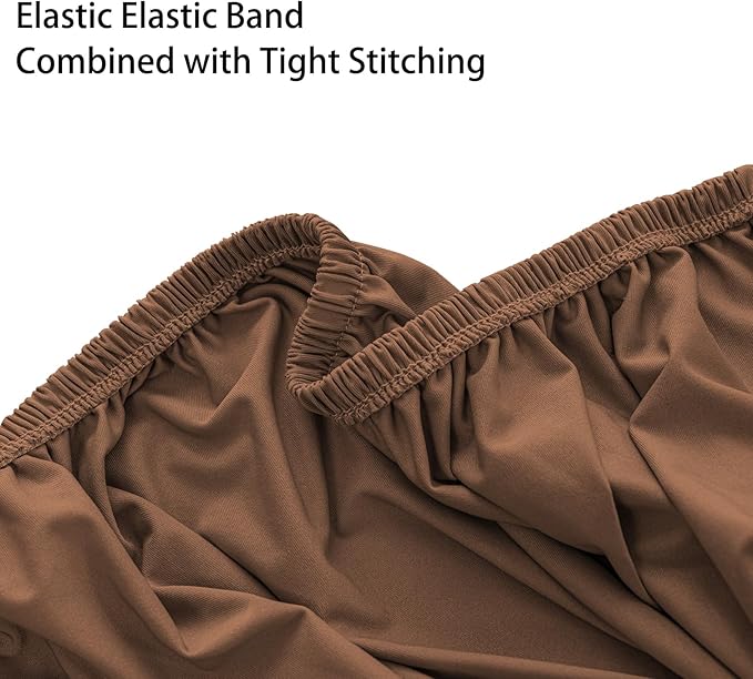 Super Stretch Ottoman Cover- Soft Form Fit Ottoman Cover Rectangular Ottoman