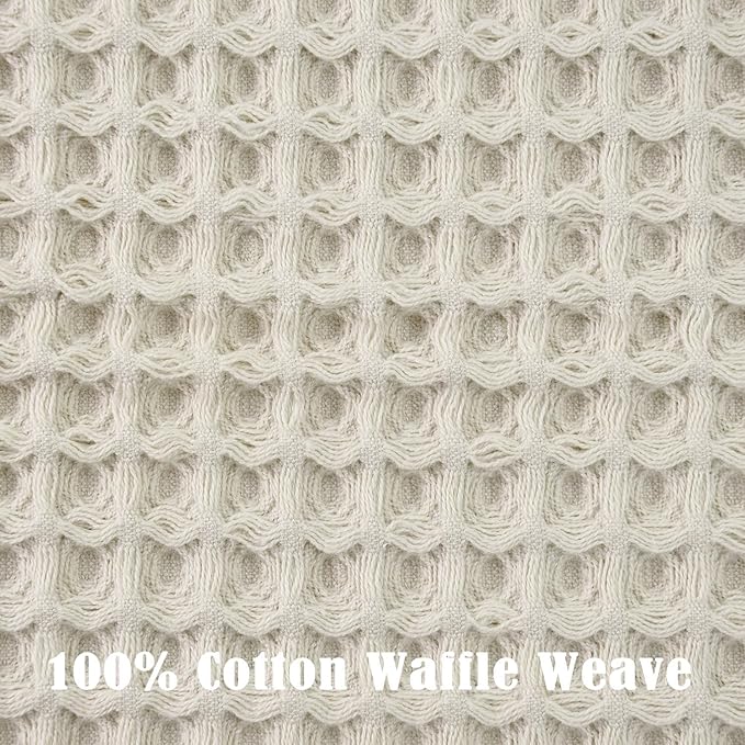 Jacquotha Waffle Hand Towels 2-Piece – Cotton, Quick Dry, Lint Free, 13” x 29”