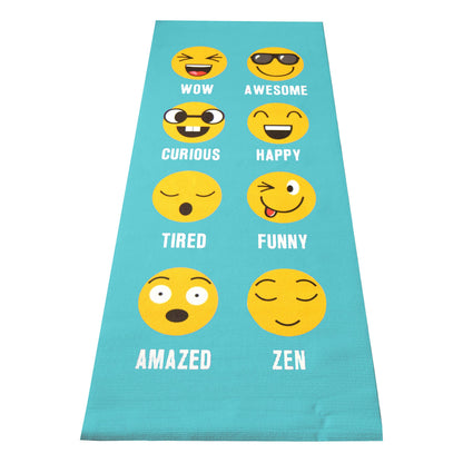 Bean Products Yoga Mat for Exercise - Non Slip Thick Comfortable Workout Floor Mat for Adults and Kids - Eco Friendly Foldable Yoga Mat for Yoga, Pilates, Gym and Stretching