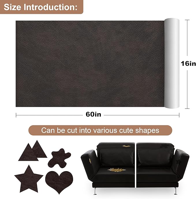 ONine Leather Repair Patch, Self-Adhesive Couch Patch