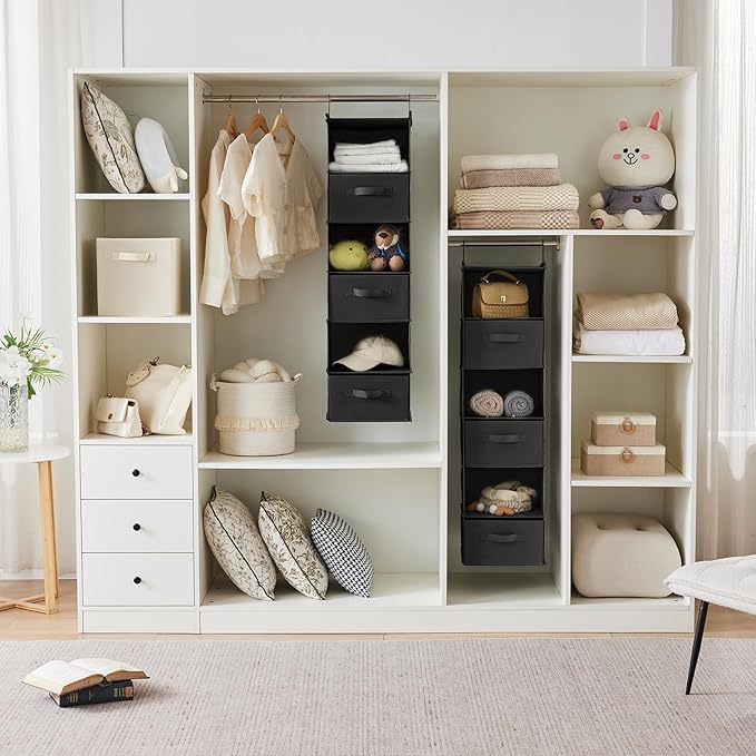 MAX Houser 6 Tier Shelf Hanging Closet Organizer, Closet Hanging Shelf