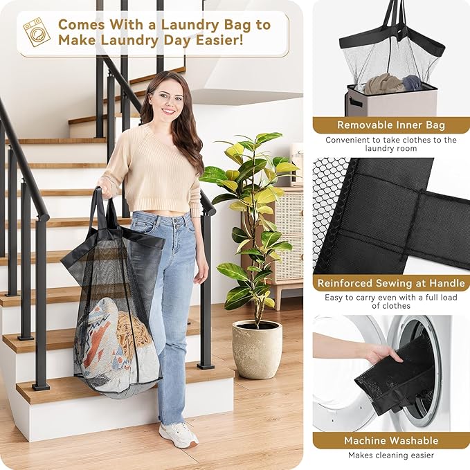 SOLEDI Slim Laundry Hamper