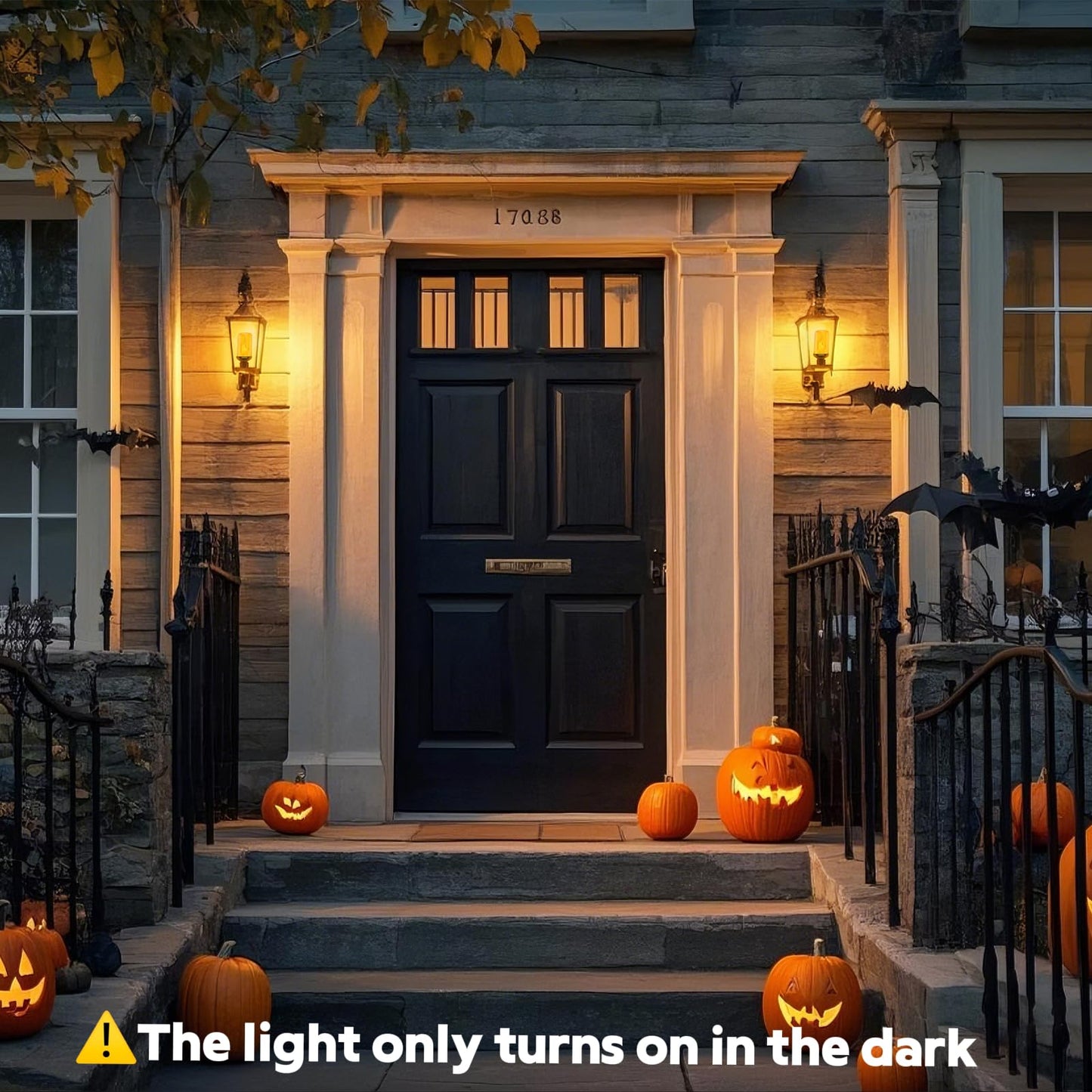 Vicstone Upgraded Dusk to Dawn LED Flame Light Bulbs Outdoor, 4 Modes Flickering Light Bulbs with Upside Down Effect, E26 Fire Bulb for Halloween Christmas Party Patio Porch Home Indoor Decorations, 2