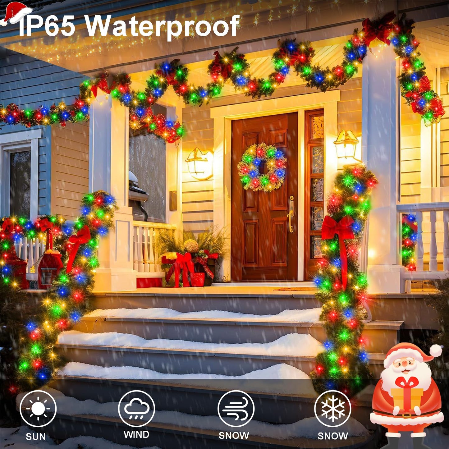 DBFAIRY 2Pack String Lights Battery Operated with Remote for Xmas,Multicolor 16.4ft