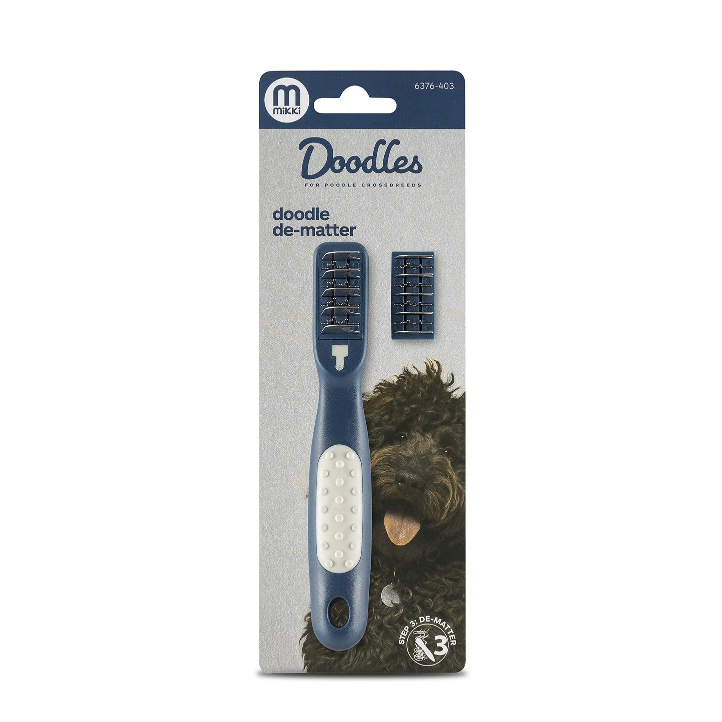 Mikki Doodles Dog Grooming De-Matting Tool, Heat Treated Micro Serrated Blades, Left & Right Hand Use, for Poodle Crossbreeds, One Size