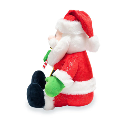 Cuddle Barn | Jingling Santa 11" Singing Santa Claus Christmas Plush Toy | Funny Animated Xmas Gift Holiday Musical Decoration | Sings Jingle Bell Rock
