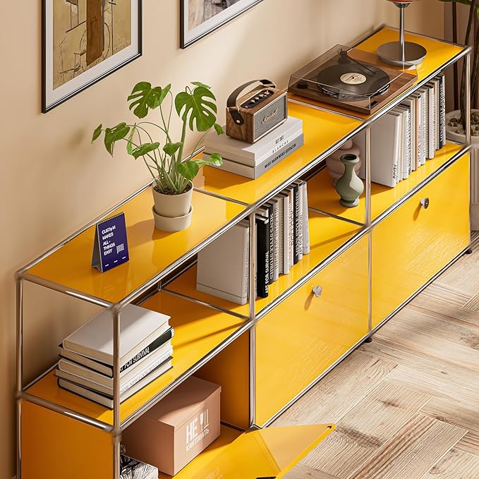 Modern Storage Cabinet Sideboard Versatile Free-Standing Organizer Cabinets