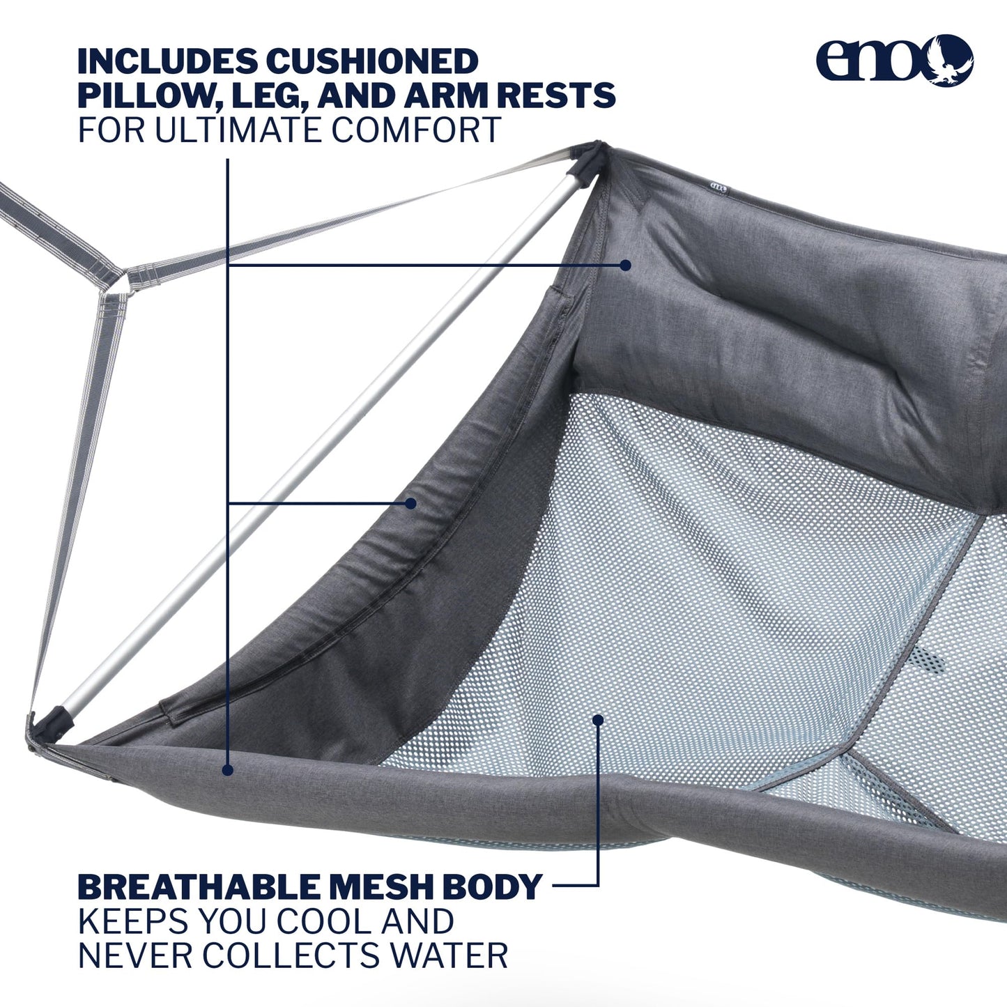 ENO DoubleLoft Hammock Chair Atlantic Blue