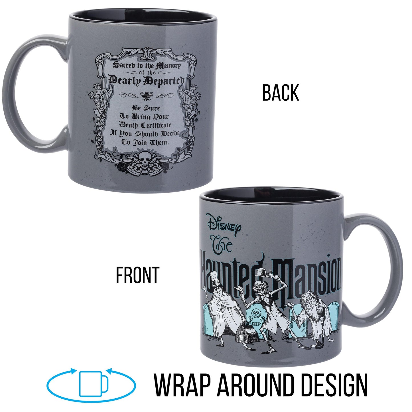 Silver Buffalo Haunted Mansion Beware Ceramic Mug, 20 Ounces