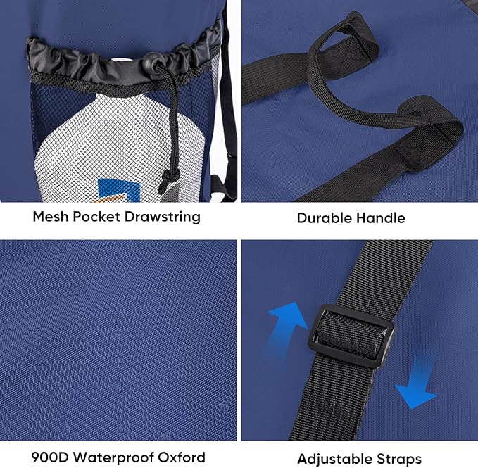 BALEINE 120L Laundry Bag Backpack, 900D Oxford Fabric Large Travel Laundry Bags