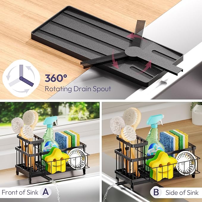 SWTYMIKI Sink Caddy Sponge Holder