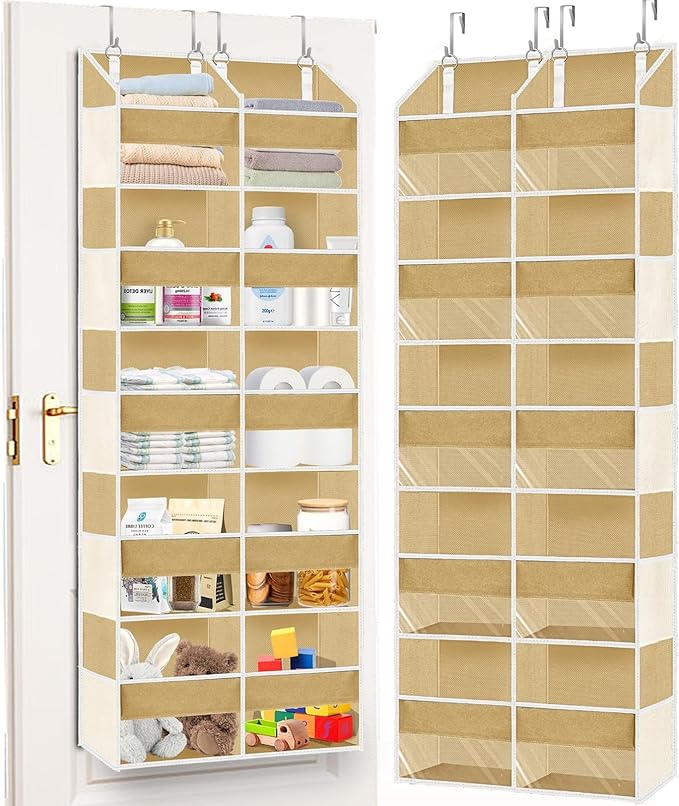 Over the Door Organizer 5 Tiers, Extra Large Behind Door Storage of 10