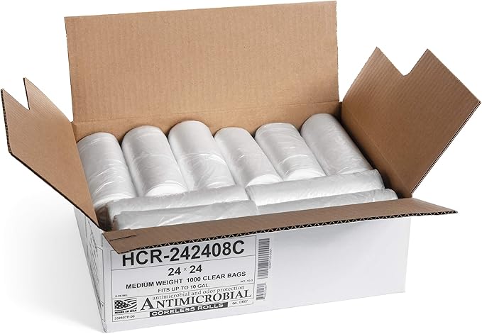 Aluf Plastics High Density Trash Bags, 10 Gallon, 8 Micron,