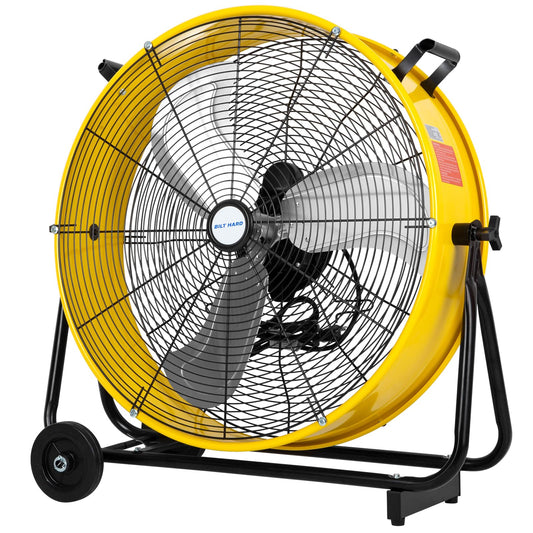 BILT HARD 24" 8100 CFM High Velocity Industrial Drum Fan, 3-Speed Heavy Duty Metal Shop Fan for Garage, Warehouse, Workshops, Factory and Basement, UL Listed