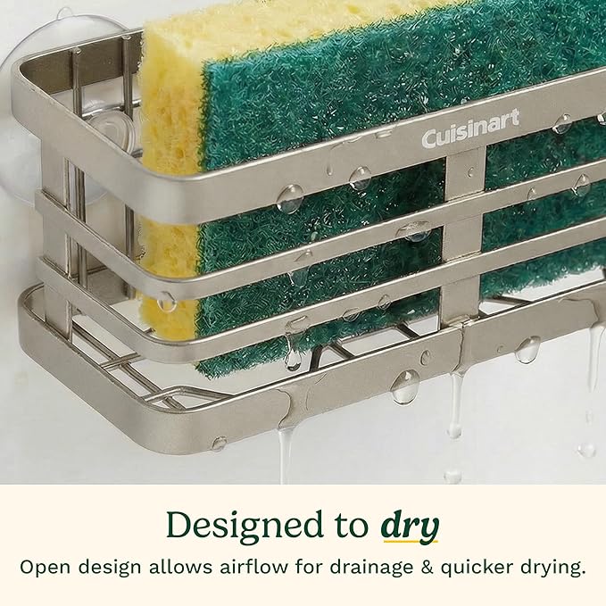 Cuisinart Sponge Holder for Kitchen Sink—Metal Sink Caddy