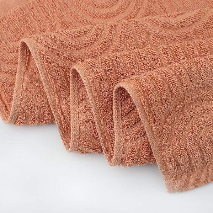 Pidada Hand Towels Set of 2 Striped Pattern 100% Cotton Absorbent Soft