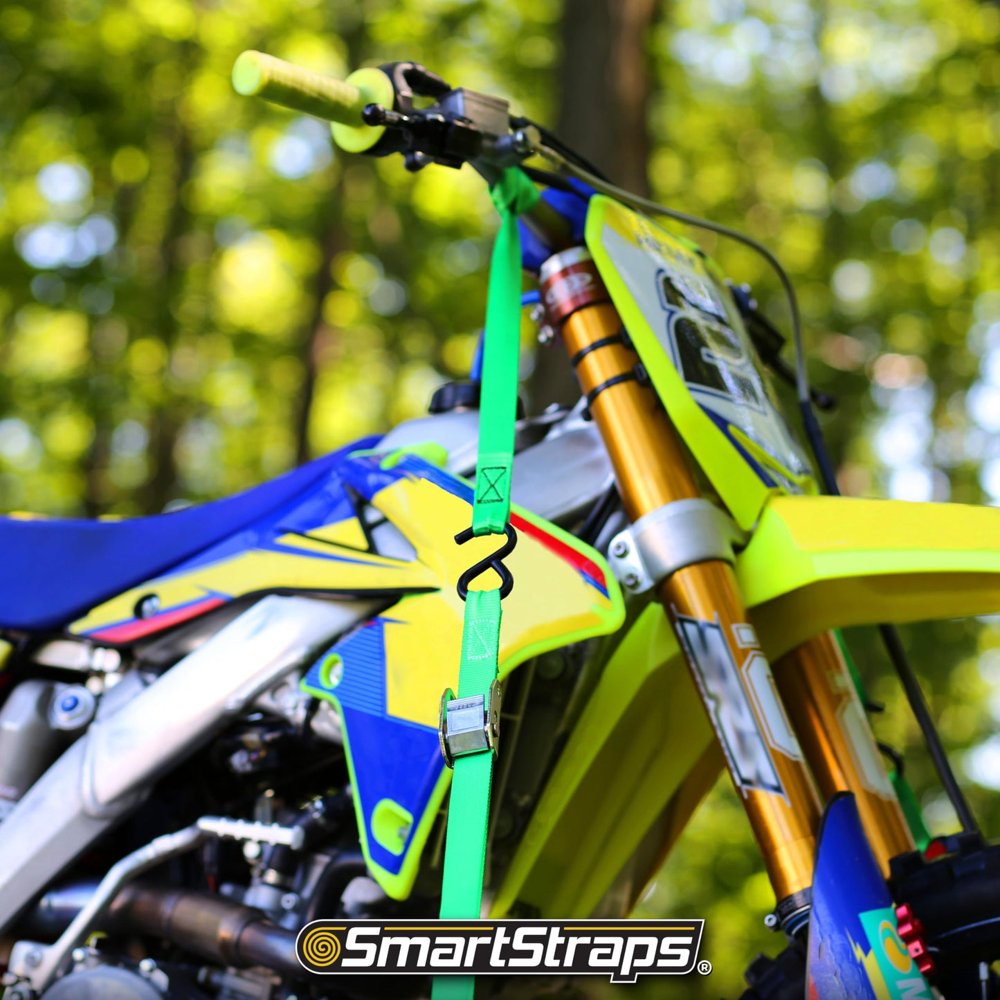 SmartStraps 6’ Cambuckle Tie Down, 2 Pack — Standard Duty Tie-Down Ratchet Straps — 1,200lb Break Strength, 400lb Safe Work Load — Ideal for Tying Down Dirt Bikes, ATVs and Mowers
