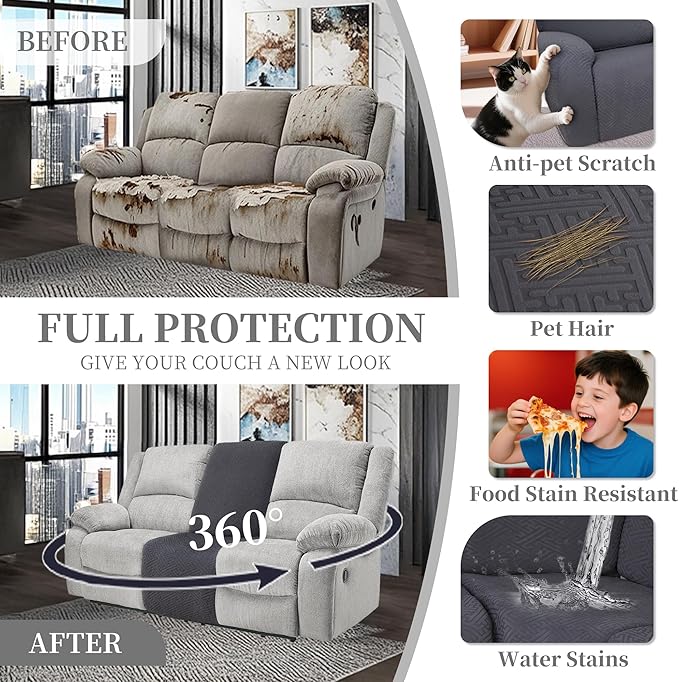 100% Waterproof Sectional Recliner Couch Covers
