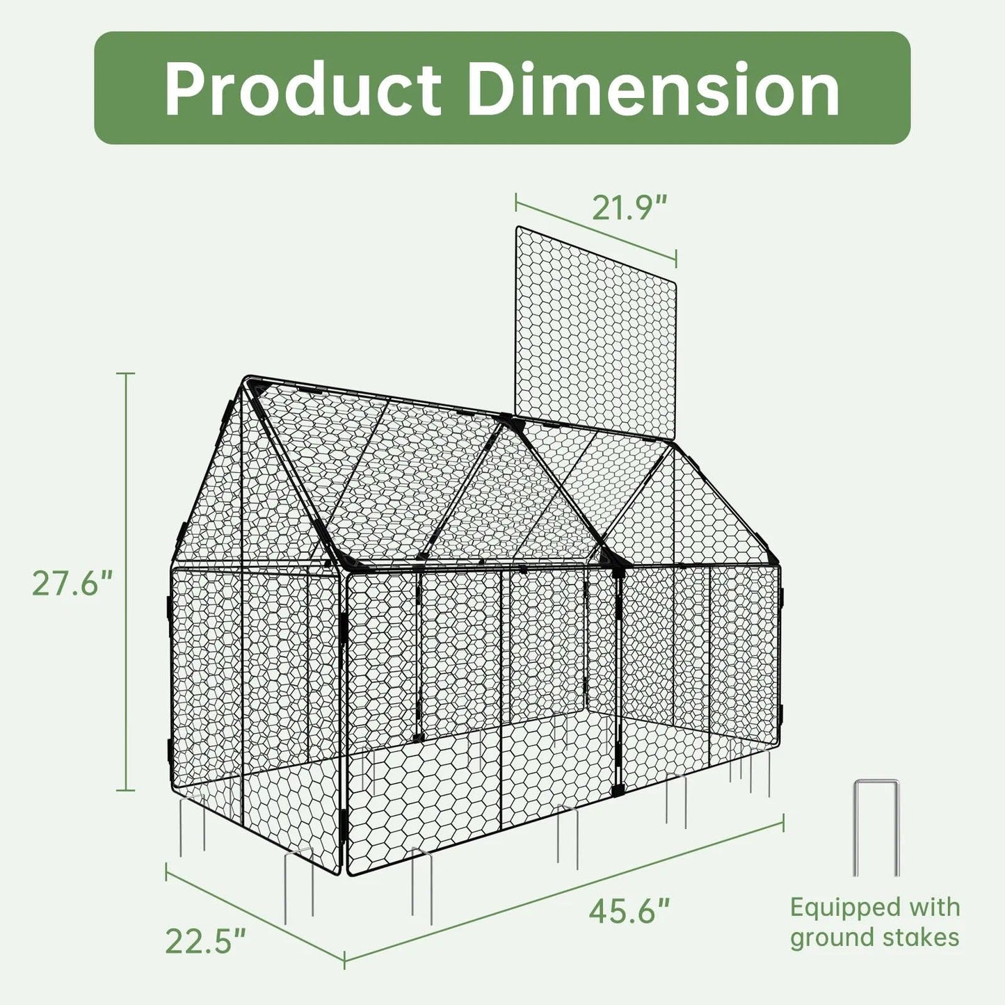 Decoroca 4x2ft Chicken Wire Plant Protectors - Crop Cage with Flip-Top&10 Ground Stakes, Outdoor Plant Protection Cage Keep Animals Out of Your Vegetable Garden - Suitable for 4x2ft Raised Garden Bed