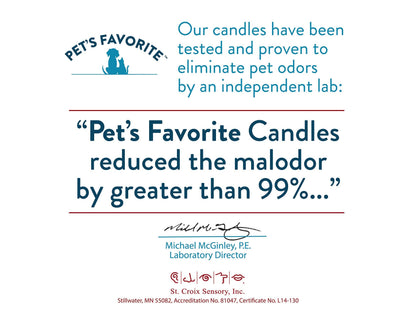 Pet's Favorite Lemon Scented Candles, Clean Burning Pet Friendly Candles with a Natural Fiber Wick and 70 Hour Burn Time, Lemon Zest Pack of 1