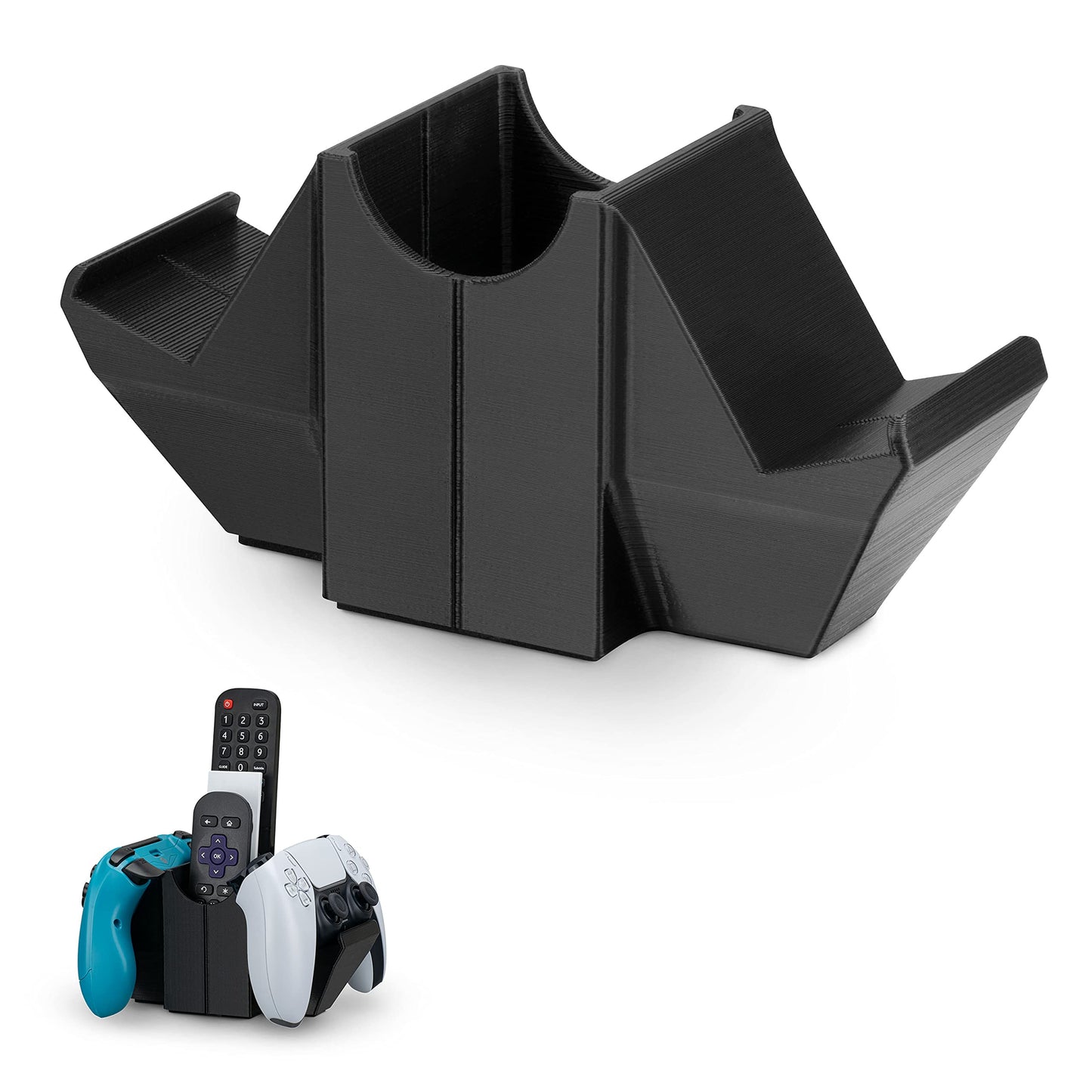 BRAINWAVZ Dual Game Controller & Storage Desktop Holder, Universal Design for Xbox ONE PS5 PS4 PC Gamepads, Reduce Clutter, UGDS-01