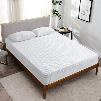 3 Inch Gel Memory Foam Cooling King Size Mattress Topper, Mattress Pad Cover for Pressure Relief, Bed Topper with Removable Cover，Soft & Breathable