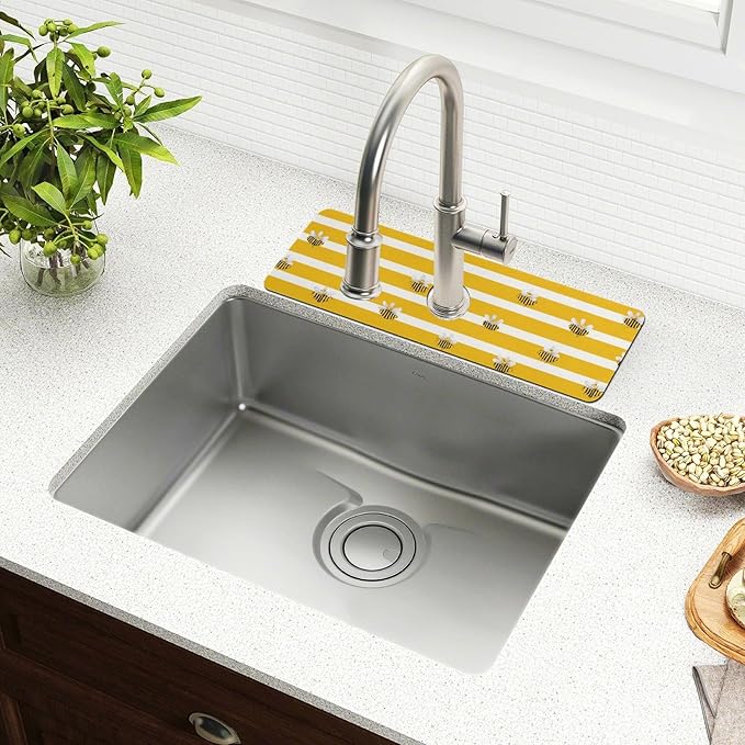Kitchen Sink Splash Guard 2 PCS 30 Inch Sink Faucet Mat Splash Guard