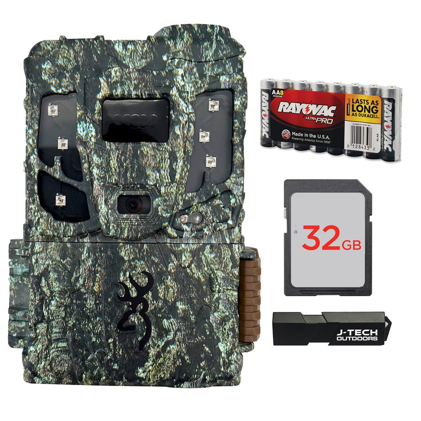 Generic Browning Defender Pro Scout MAX Extreme HD Cellular Trail Game Camera (AT&T+VERIZON) Bundle Includes 32GB Memory Card, 8 AA Batteries and J-TECH Card Reader (20MP) | BTCPSMXHD, Black