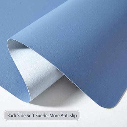 Desk Pad Large, Extended Mouse Mat, Large Mouse Pad XXL, DOBAOJIA Desk Blotter, Laptop Mat, Writing Pad, Desk Mat for Office/Home, PU Leather Waterproof +Suede Non-Slip 35.4" X 16.9"(Steelblue)