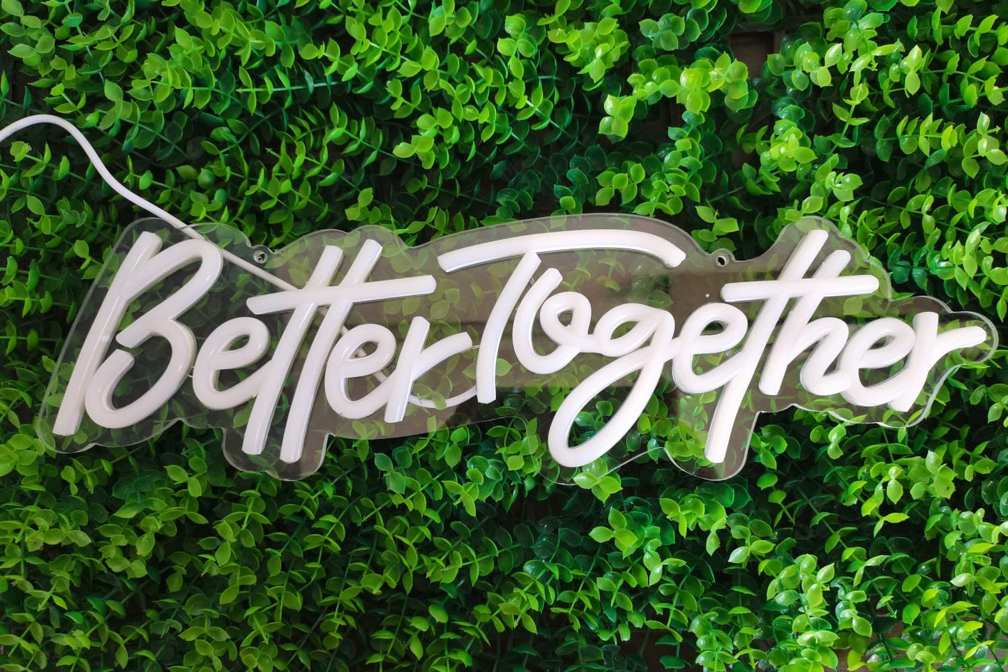 Ulalaza Better Together LED Neon Sign Night Light for Wall Party Décor Bedroom Room Bar Wedding Home Birthday Art Decoration Christmas with USB Chain Light modulator 5v